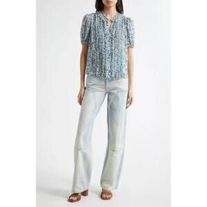 Ulla Johnson Olympia Wide Leg Jean in Cielo 28